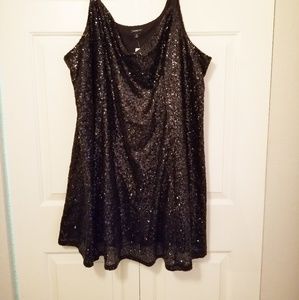 Torrid All Black Sequin Party Dress! 5x